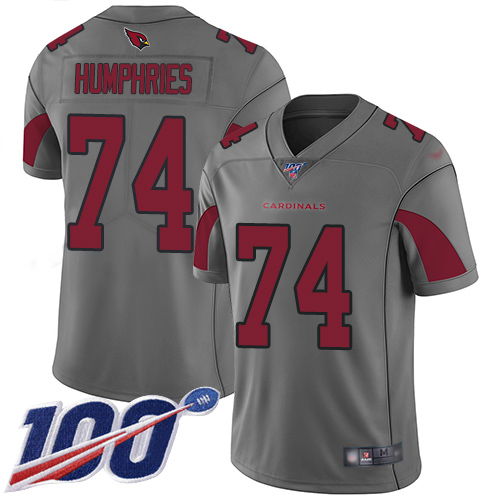 Arizona Cardinals Limited Silver Men D.J. Humphries Jersey NFL Football #74 100th Season Inverted Legend